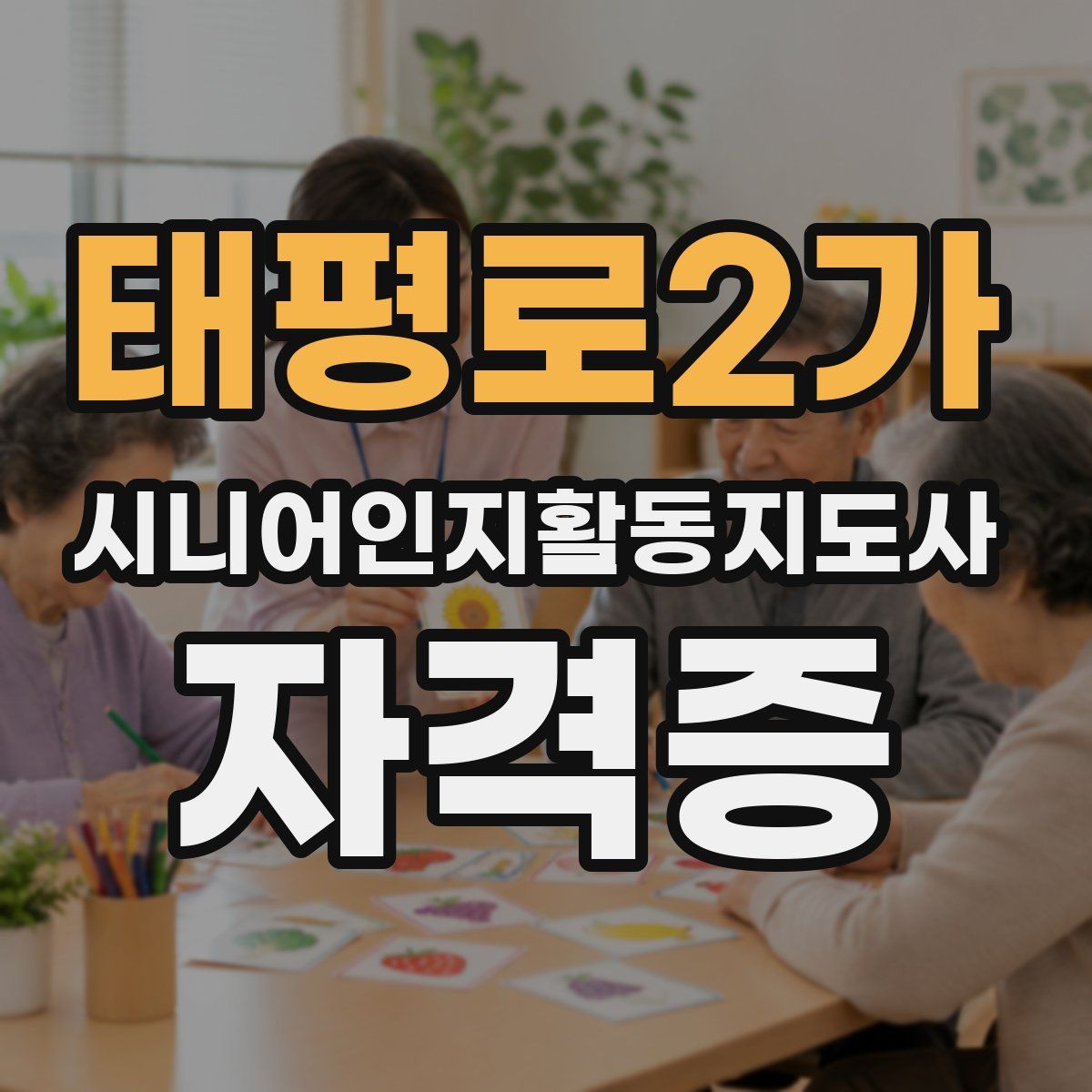 태평로2가 시니어인지활동지도사 자격증