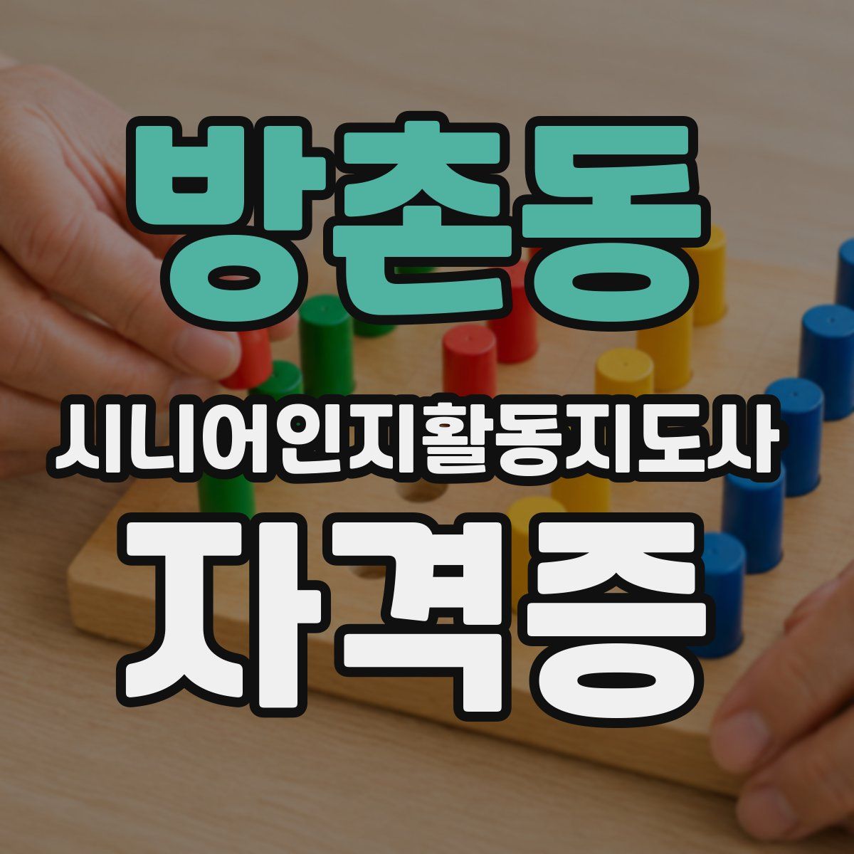 방촌동 시니어인지활동지도사 자격증