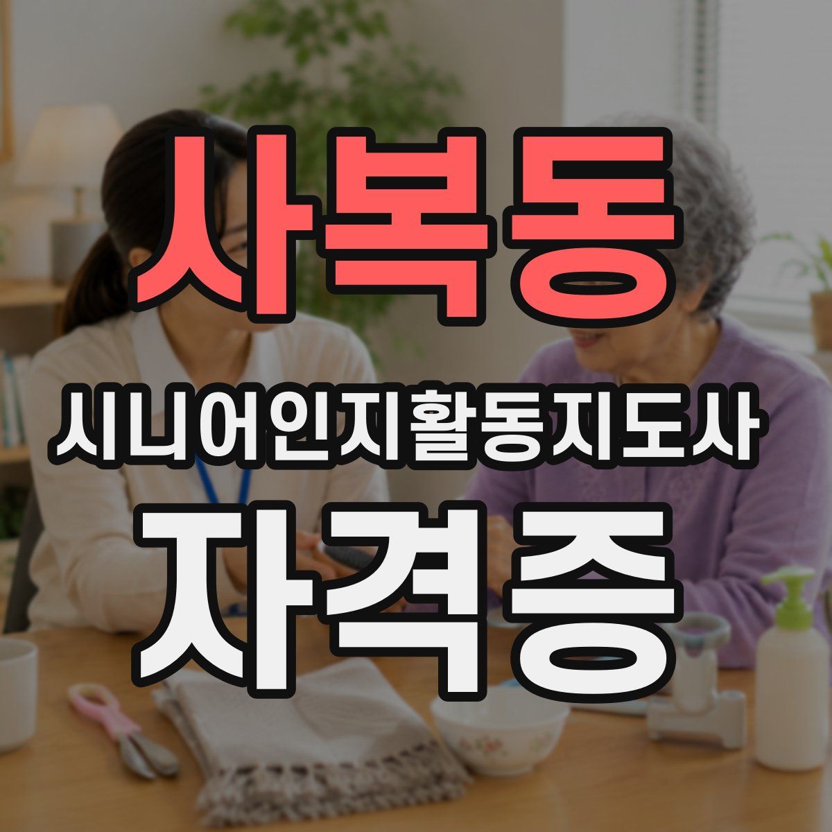 사복동 시니어인지활동지도사 자격증