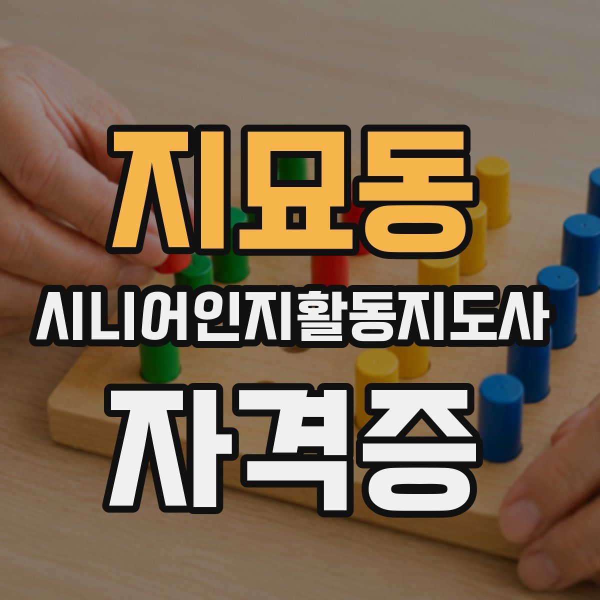 지묘동 시니어인지활동지도사 자격증