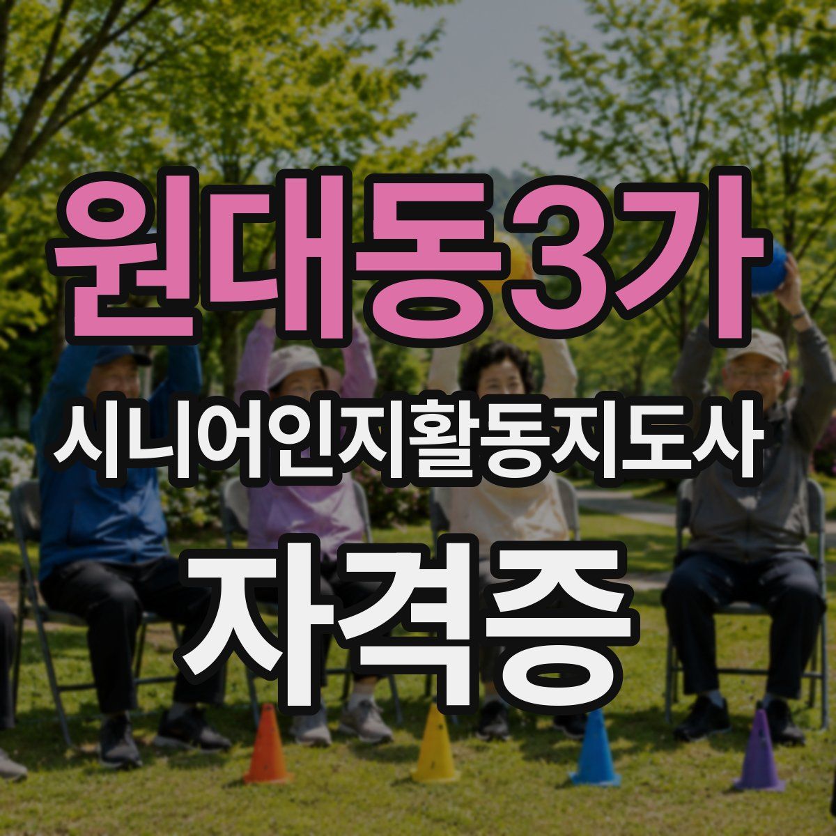 원대동3가 시니어인지활동지도사 자격증