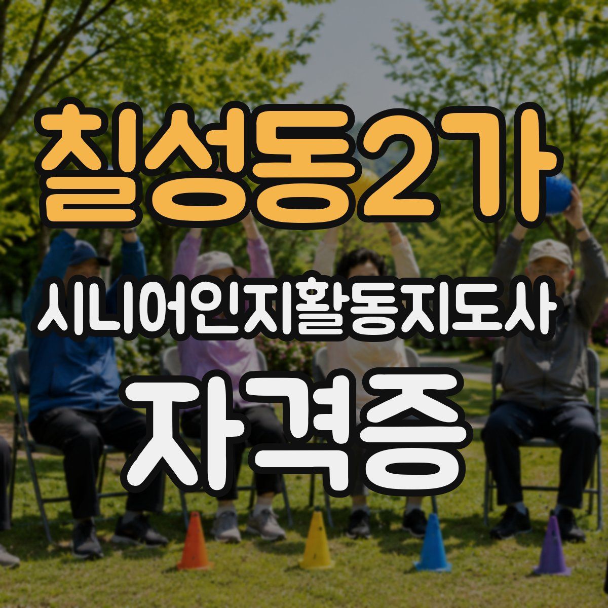 칠성동2가 시니어인지활동지도사 자격증