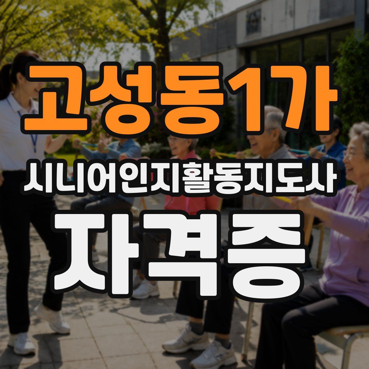고성동1가 시니어인지활동지도사 자격증