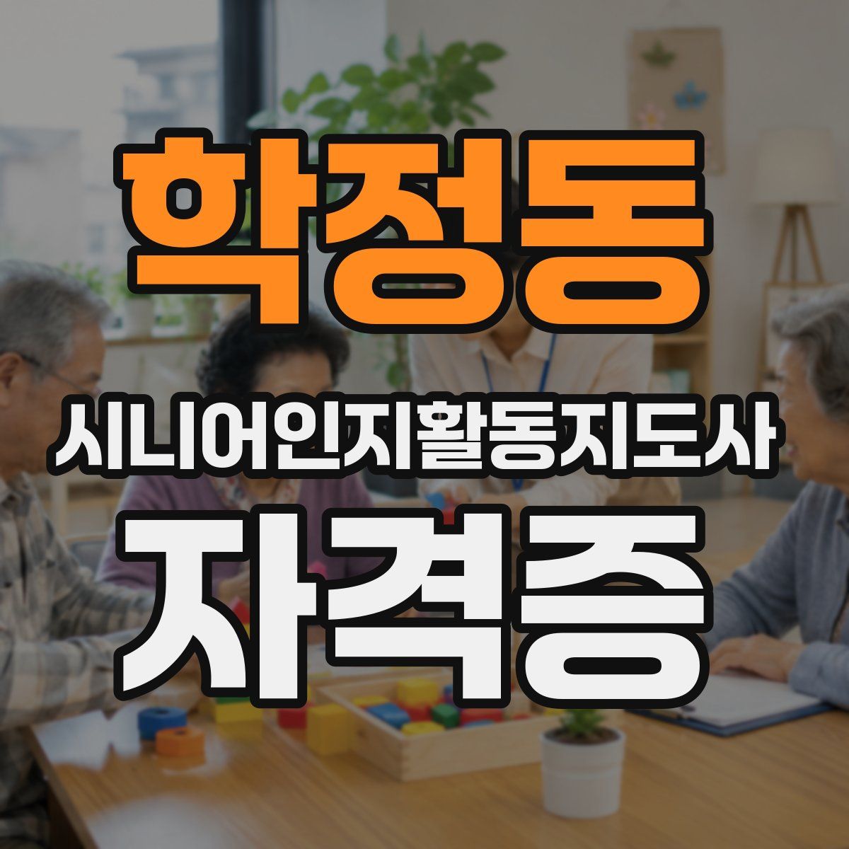 학정동 시니어인지활동지도사 자격증