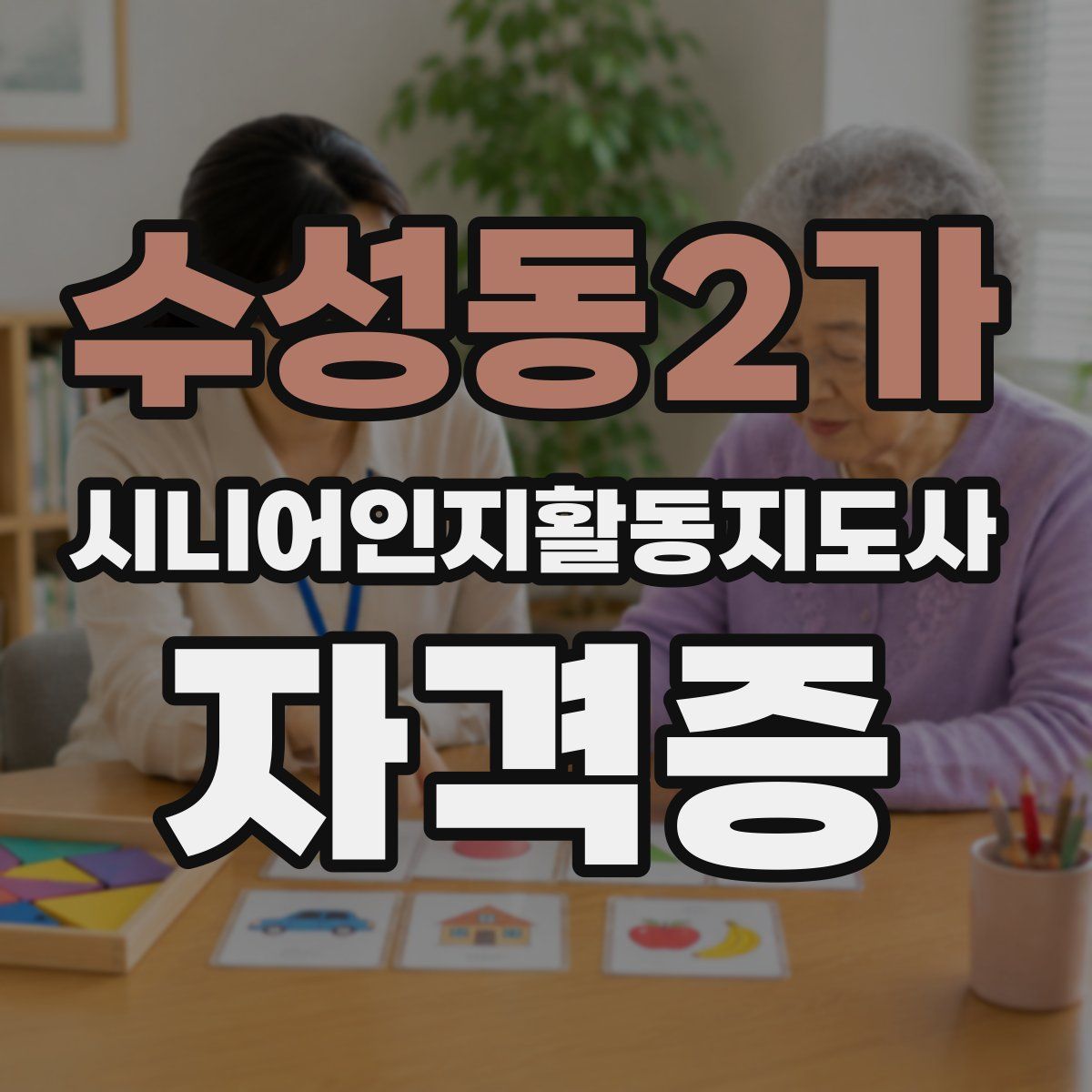 수성동2가 시니어인지활동지도사 자격증