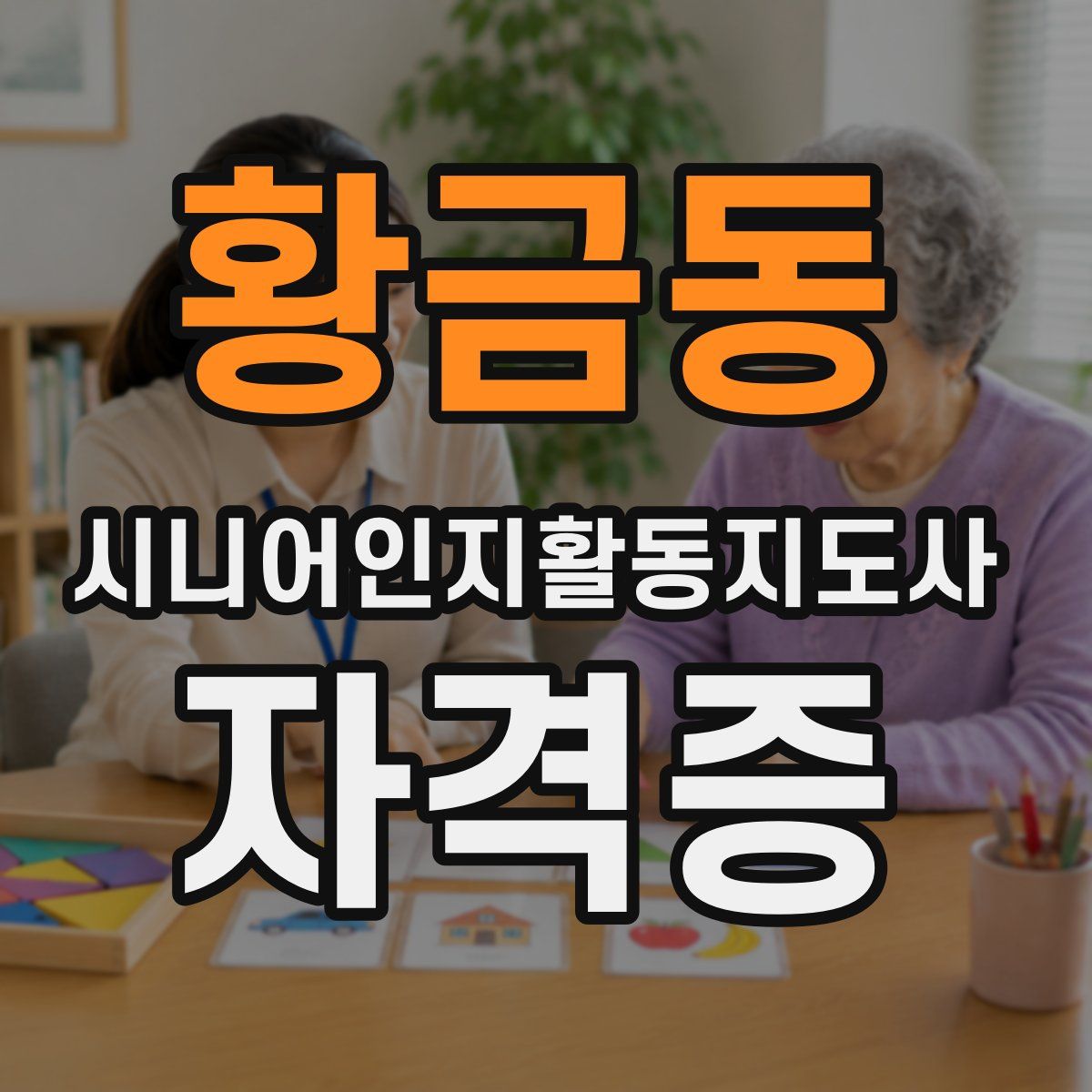 황금동 시니어인지활동지도사 자격증