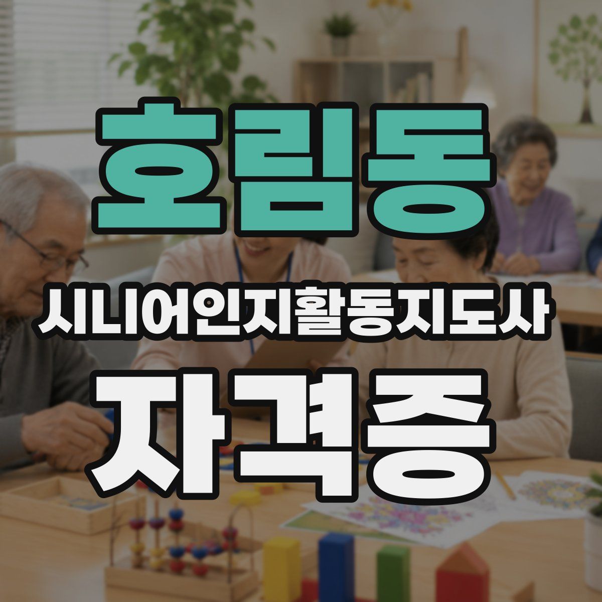 호림동 시니어인지활동지도사 자격증