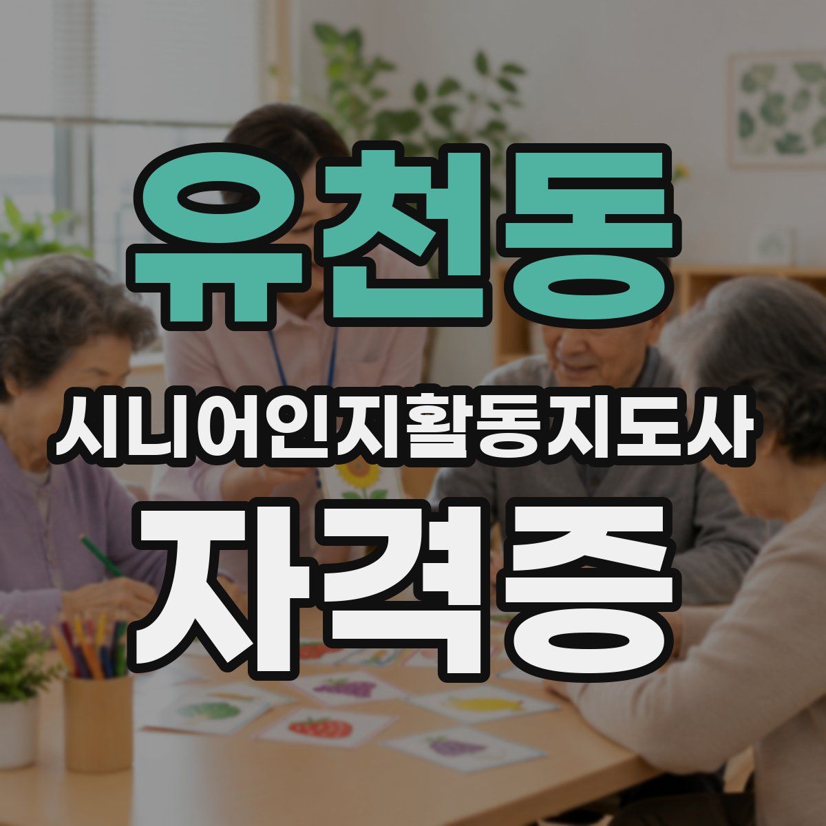 유천동 시니어인지활동지도사 자격증
