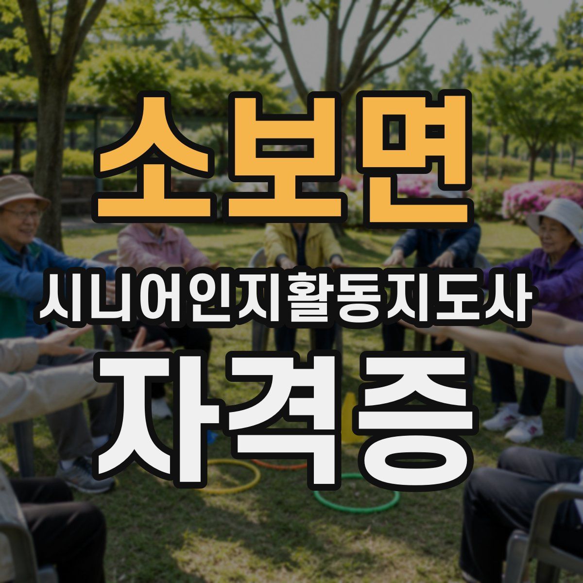 소보면 시니어인지활동지도사 자격증