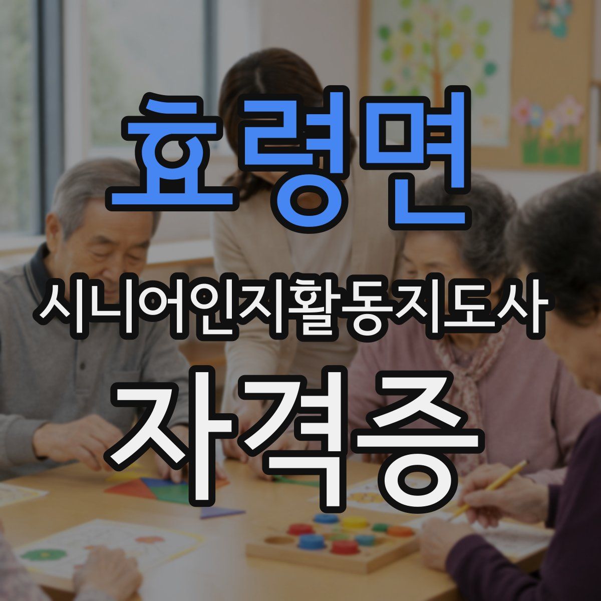 효령면 시니어인지활동지도사 자격증
