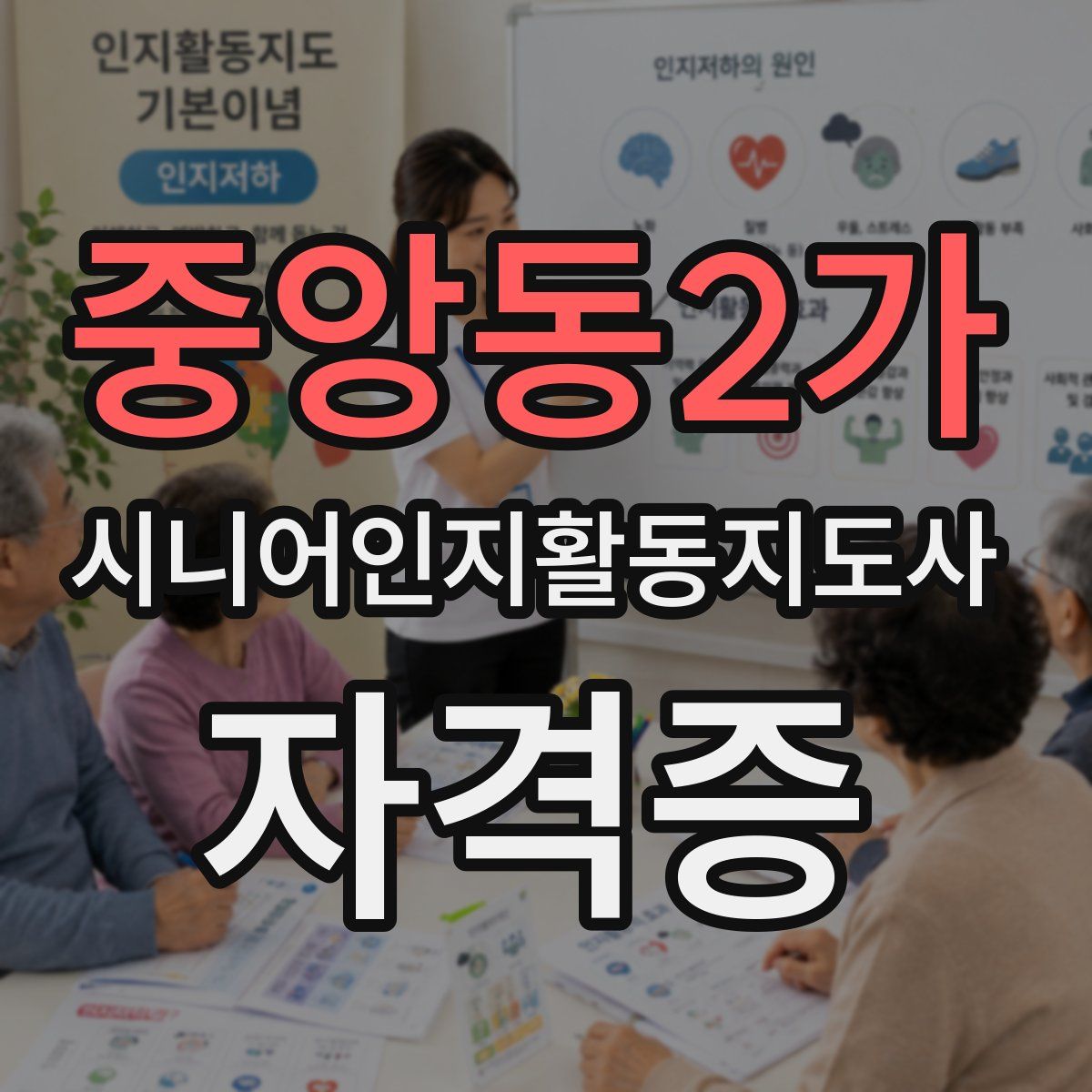 중앙동2가 시니어인지활동지도사 자격증