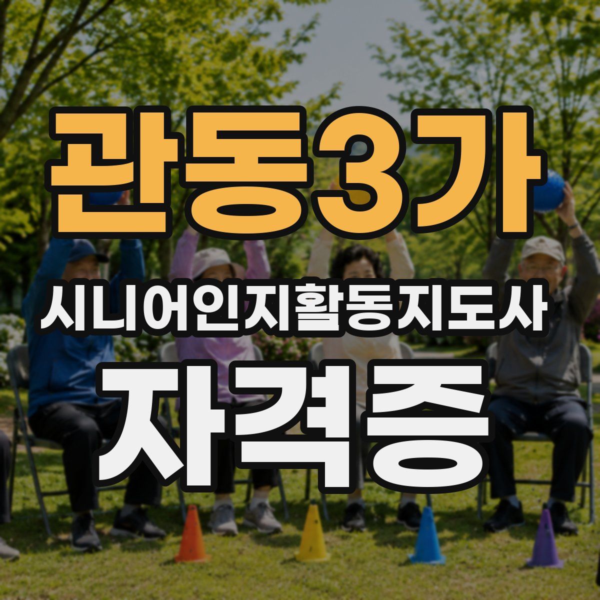관동3가 시니어인지활동지도사 자격증