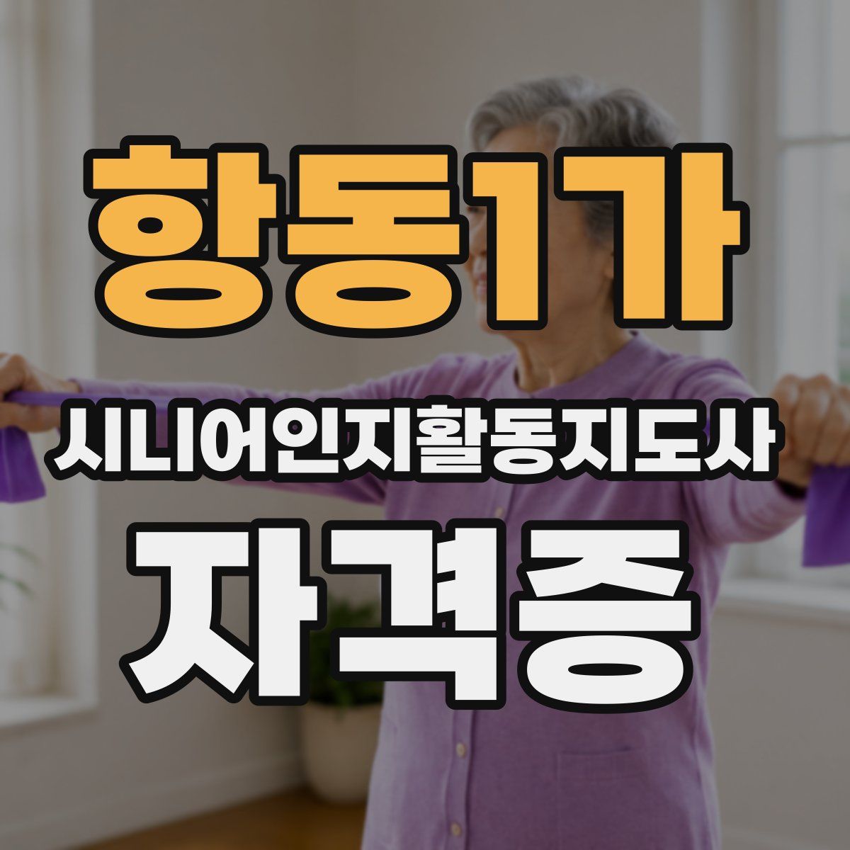 항동1가 시니어인지활동지도사 자격증