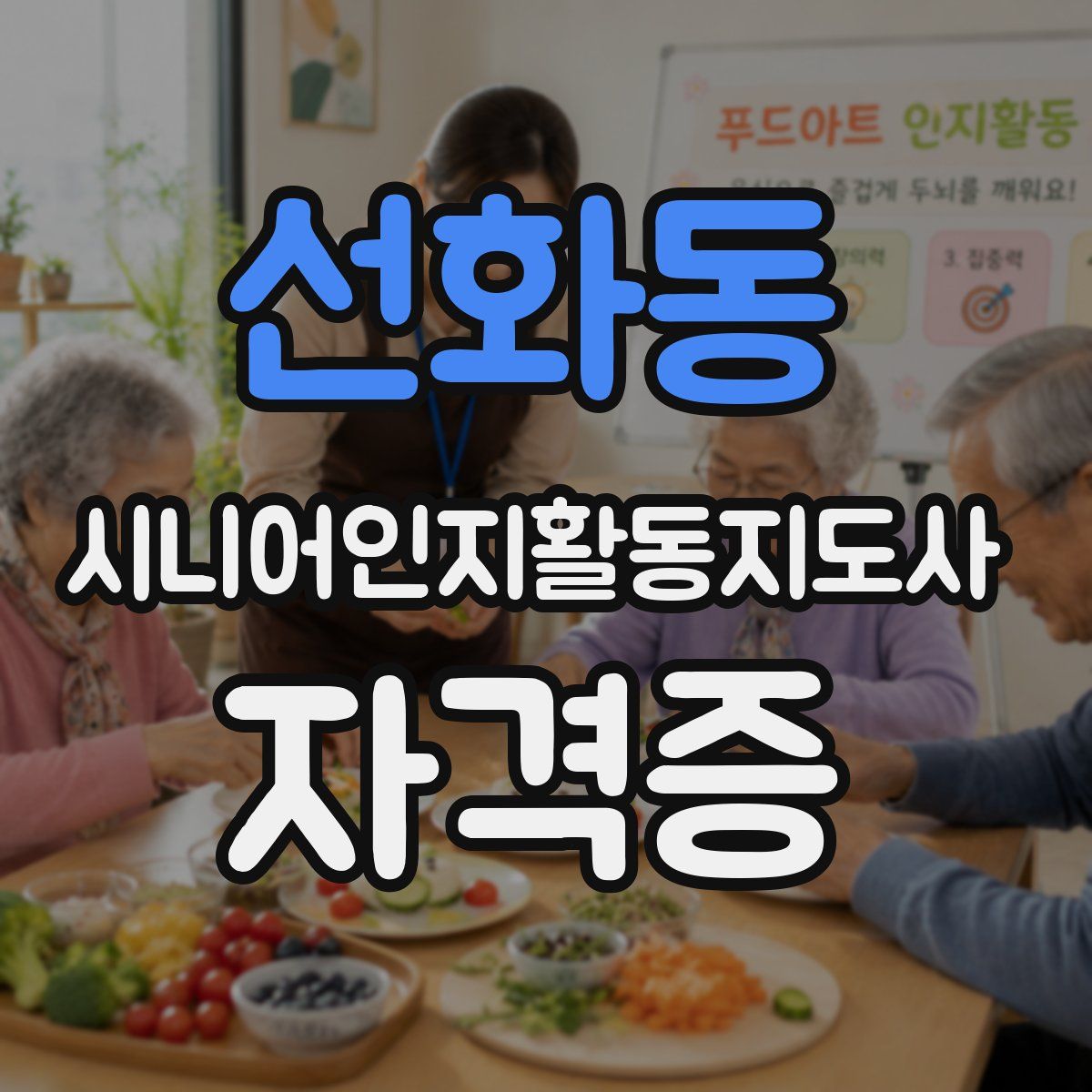 선화동 시니어인지활동지도사 자격증