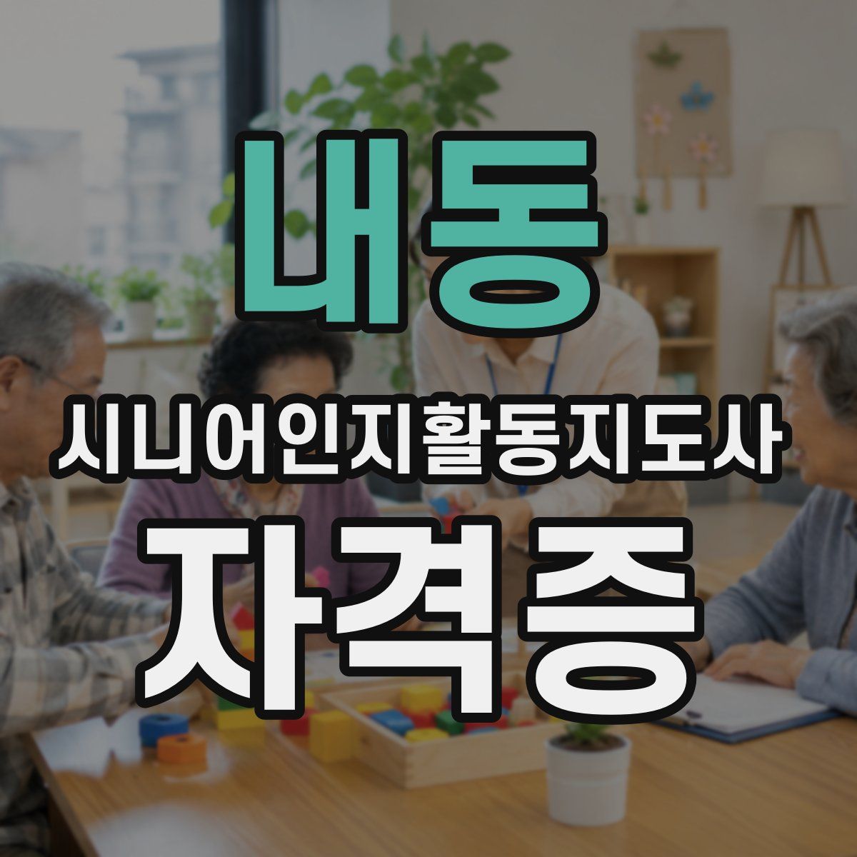 내동 시니어인지활동지도사 자격증
