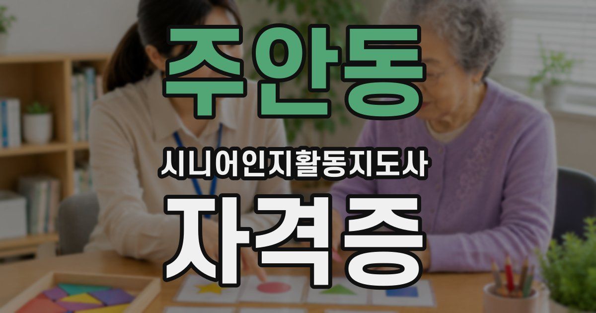 주안동 시니어인지활동지도사 자격증