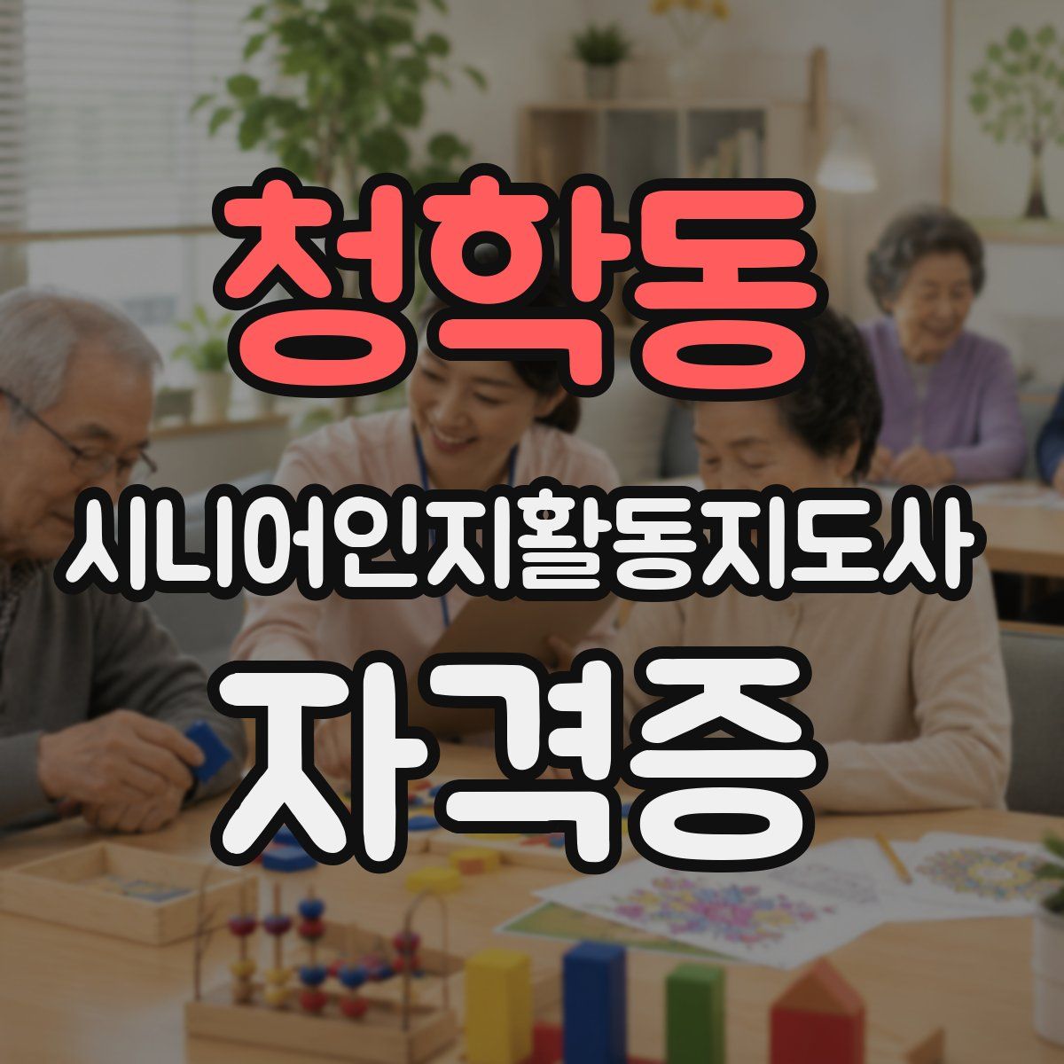 청학동 시니어인지활동지도사 자격증