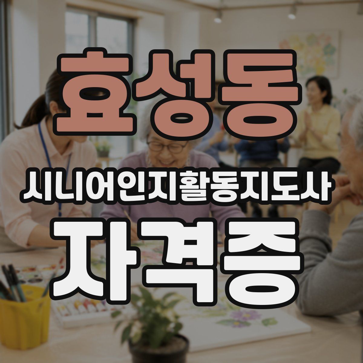 효성동 시니어인지활동지도사 자격증