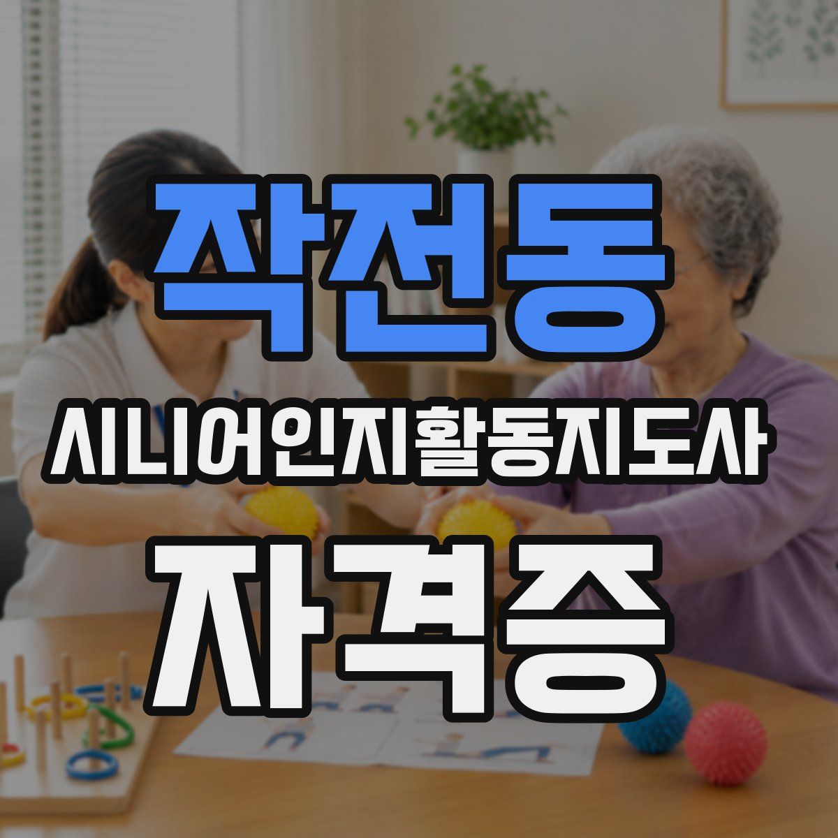 작전동 시니어인지활동지도사 자격증