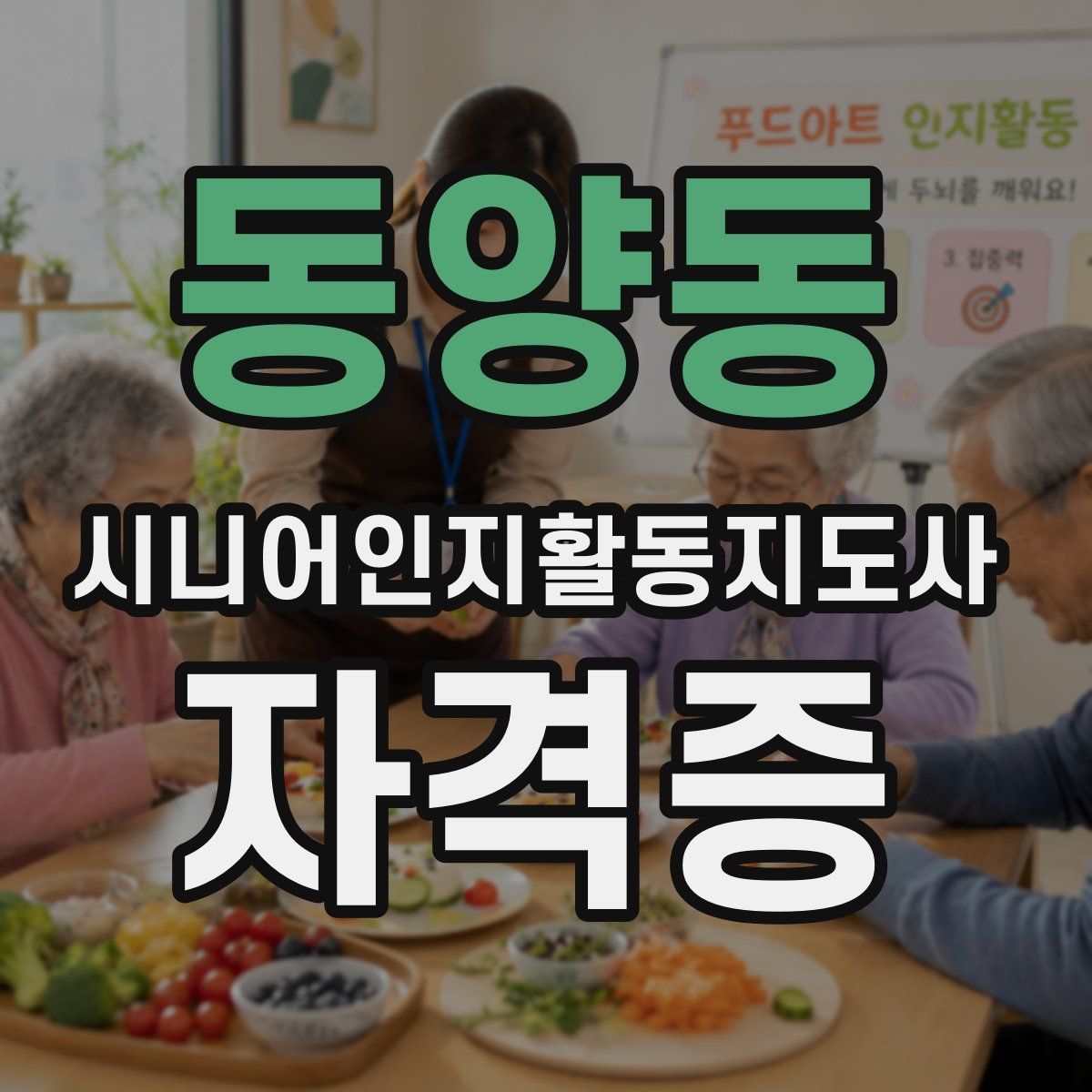동양동 시니어인지활동지도사 자격증