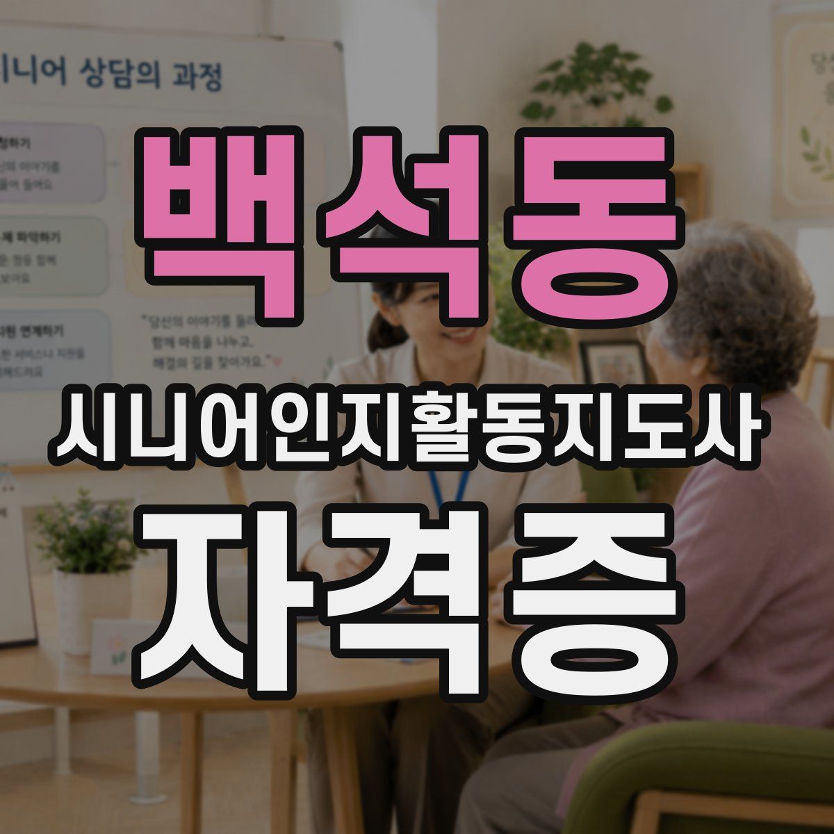백석동 시니어인지활동지도사 자격증