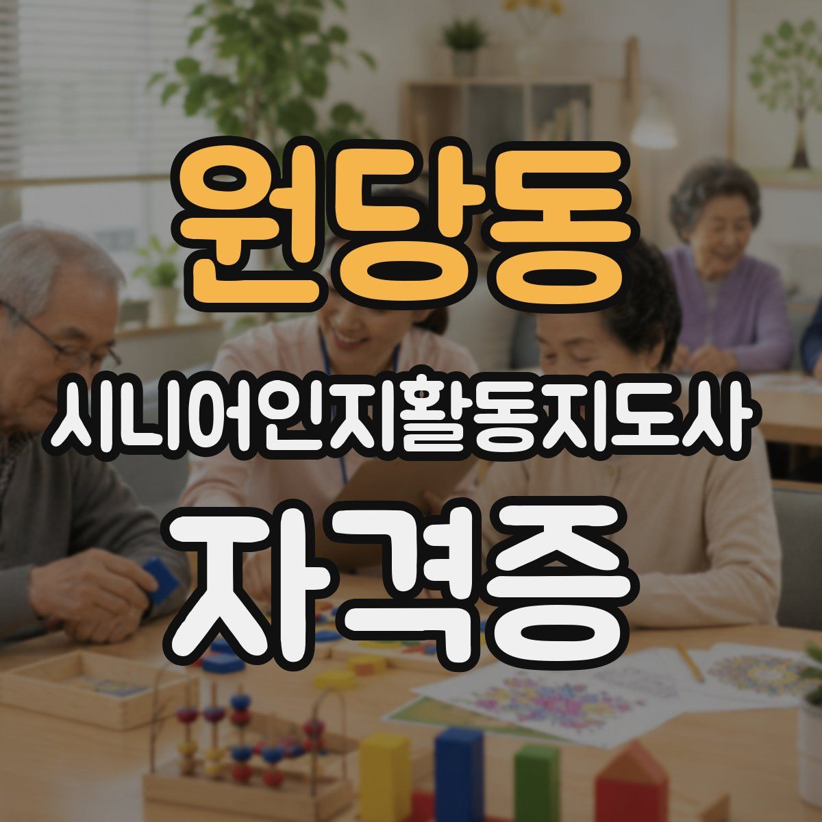 원당동 시니어인지활동지도사 자격증