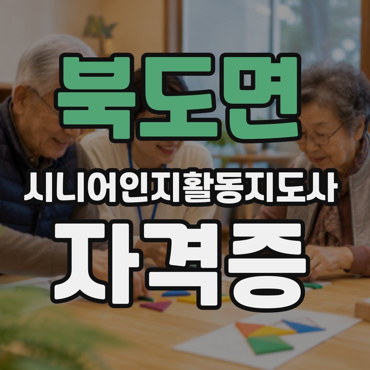 북도면 시니어인지활동지도사 자격증