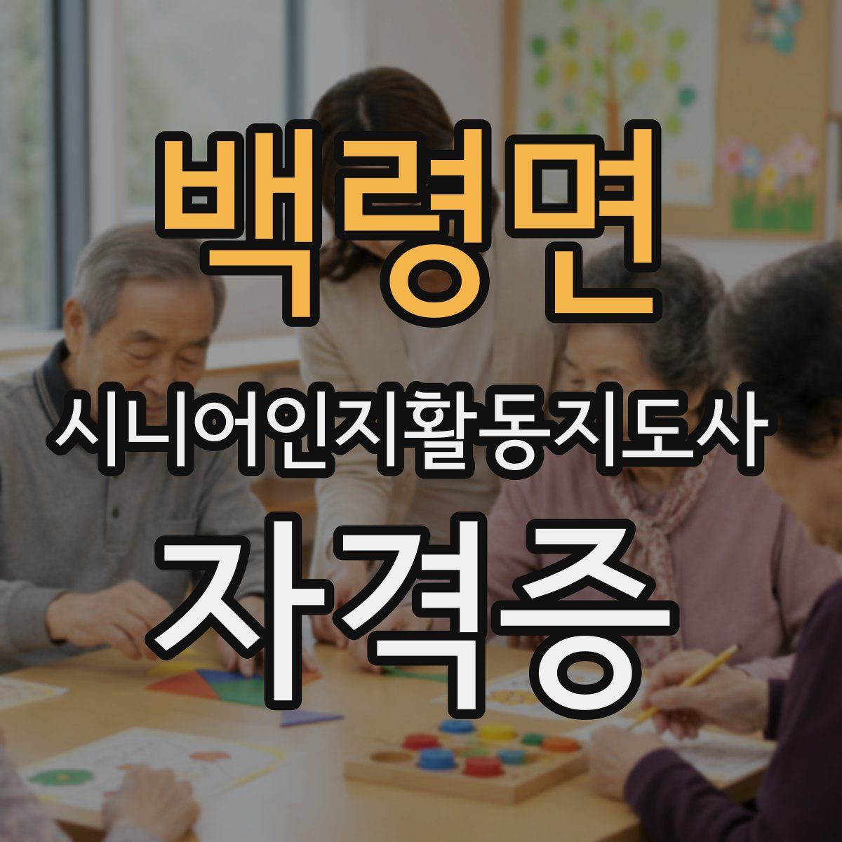 백령면 시니어인지활동지도사 자격증