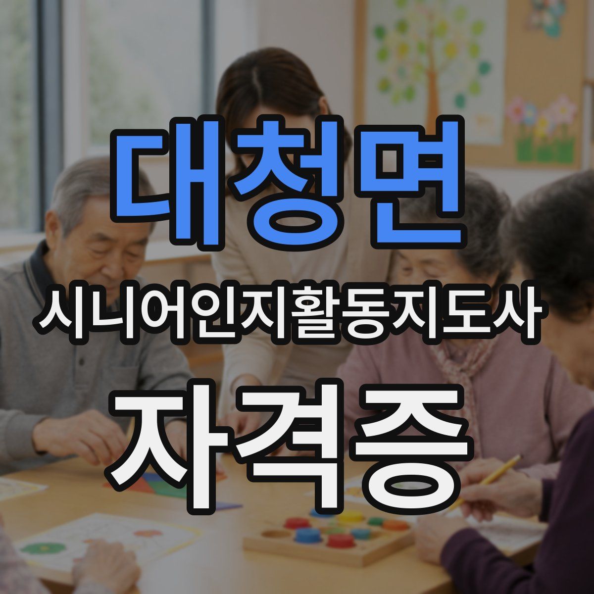 대청면 시니어인지활동지도사 자격증