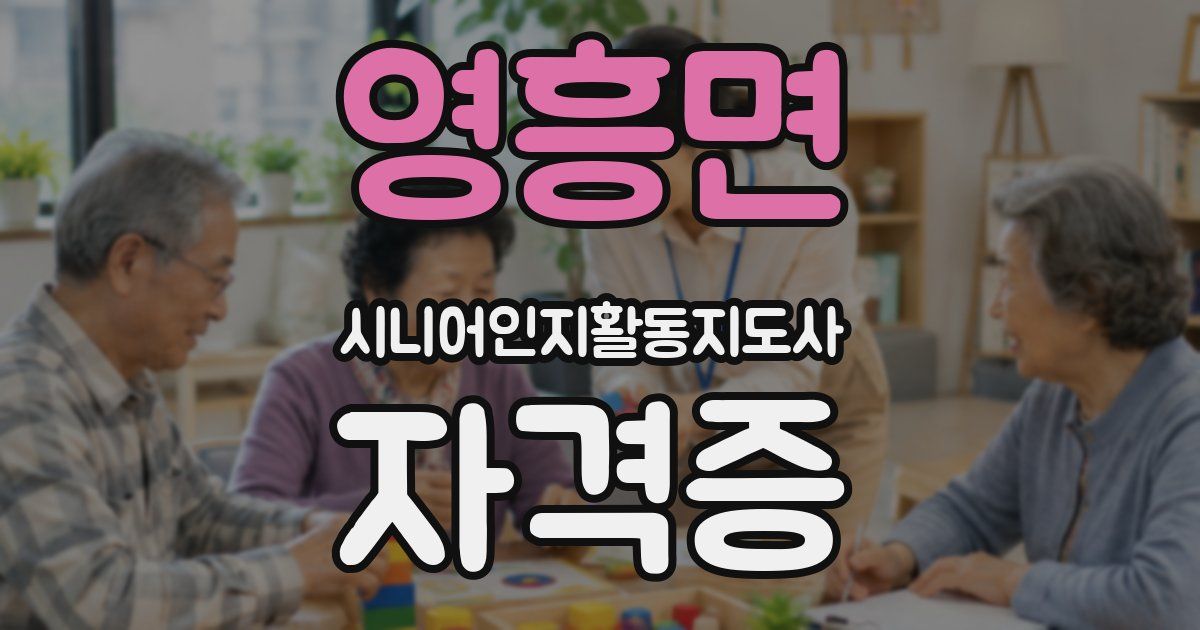 영흥면 시니어인지활동지도사 자격증