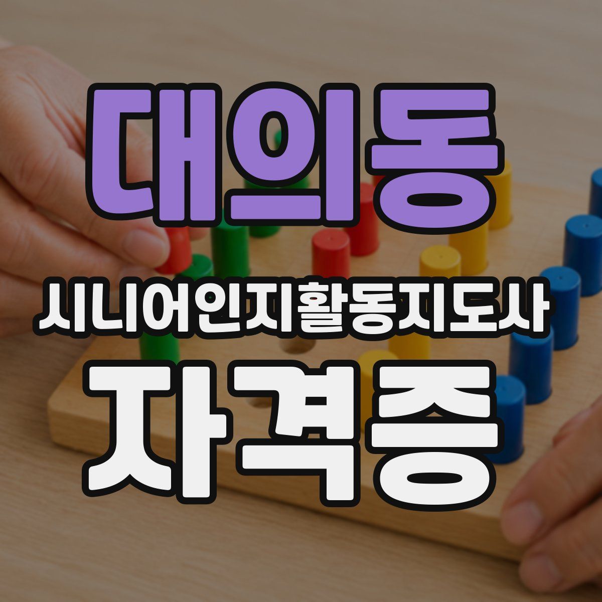 대의동 시니어인지활동지도사 자격증