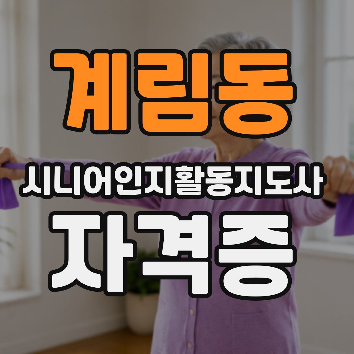 계림동 시니어인지활동지도사 자격증