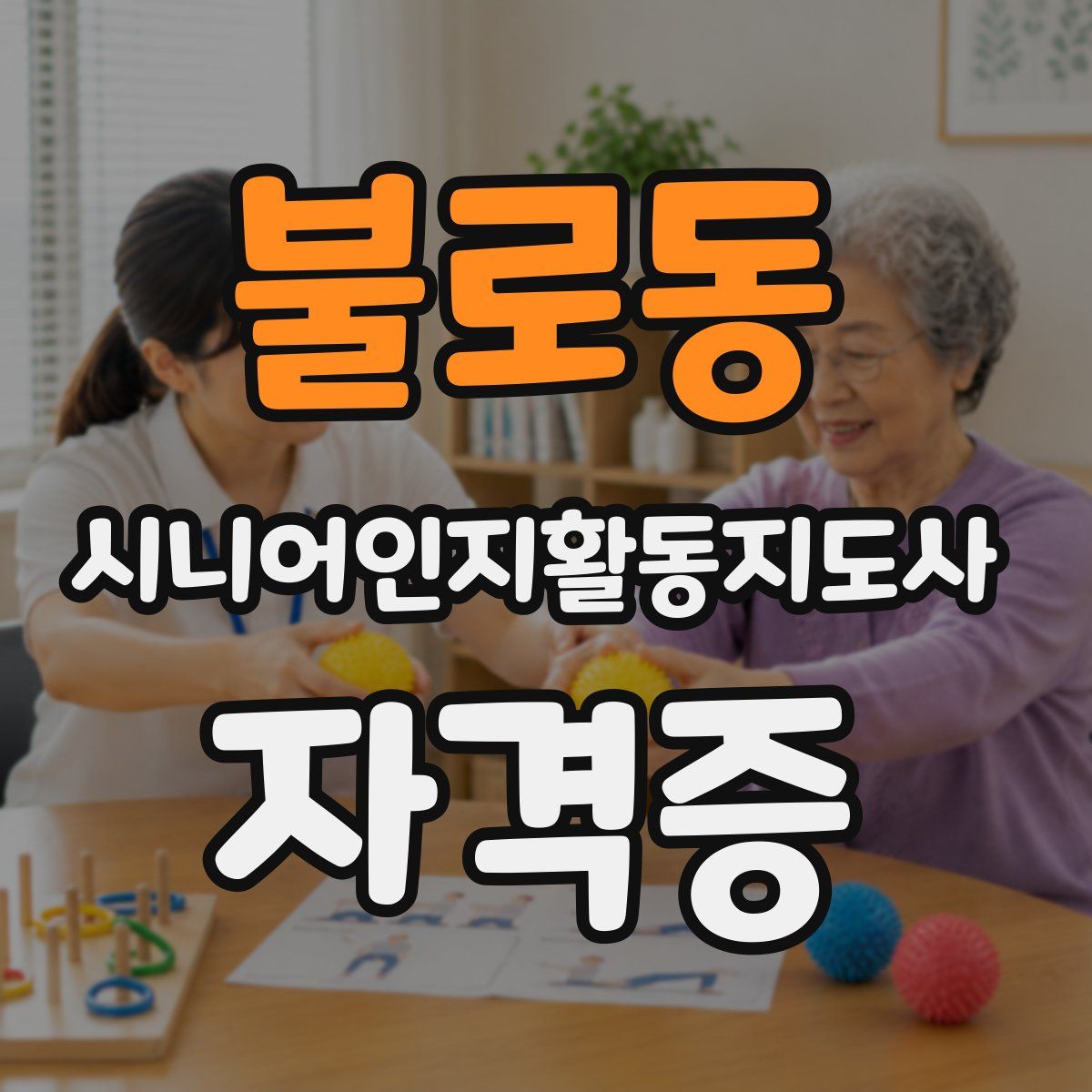 불로동 시니어인지활동지도사 자격증