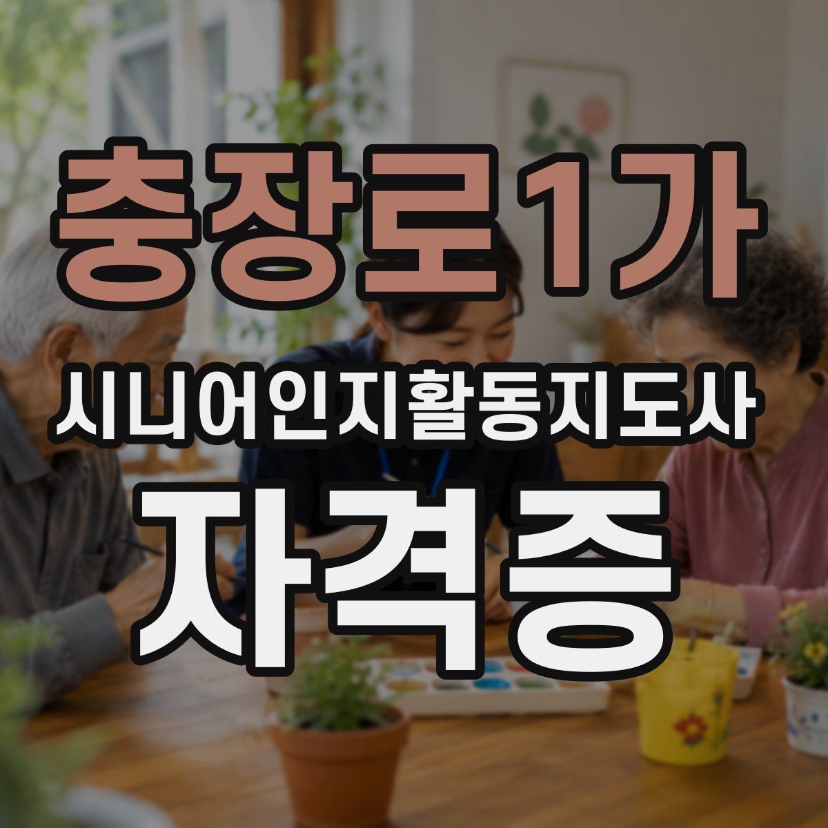 충장로1가 시니어인지활동지도사 자격증