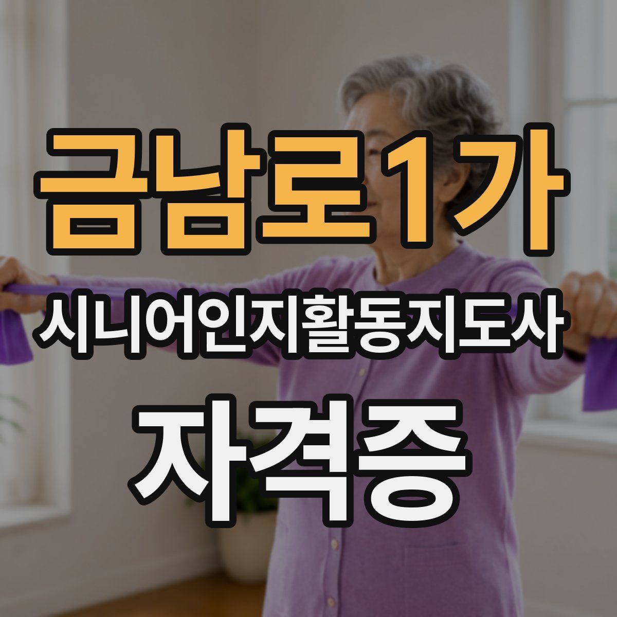 금남로1가 시니어인지활동지도사 자격증