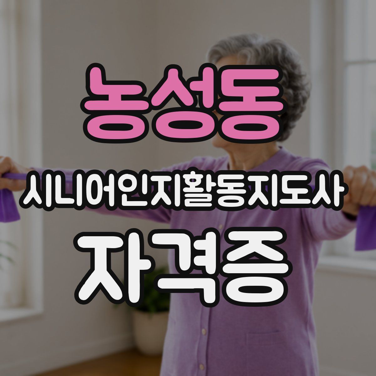 농성동 시니어인지활동지도사 자격증