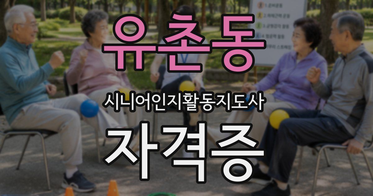 유촌동 시니어인지활동지도사 자격증