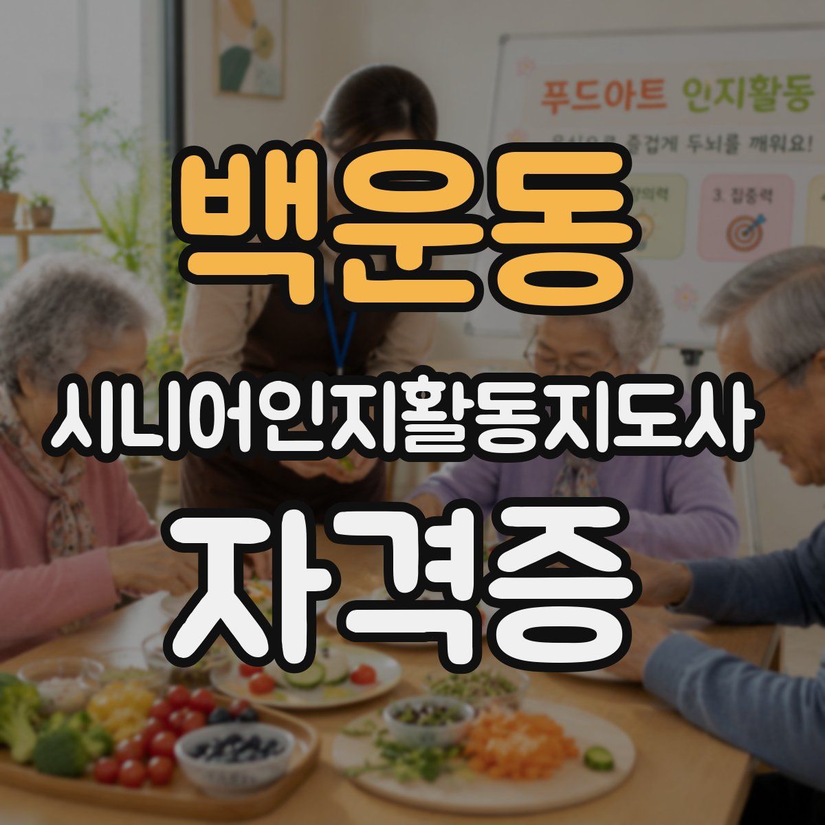백운동 시니어인지활동지도사 자격증