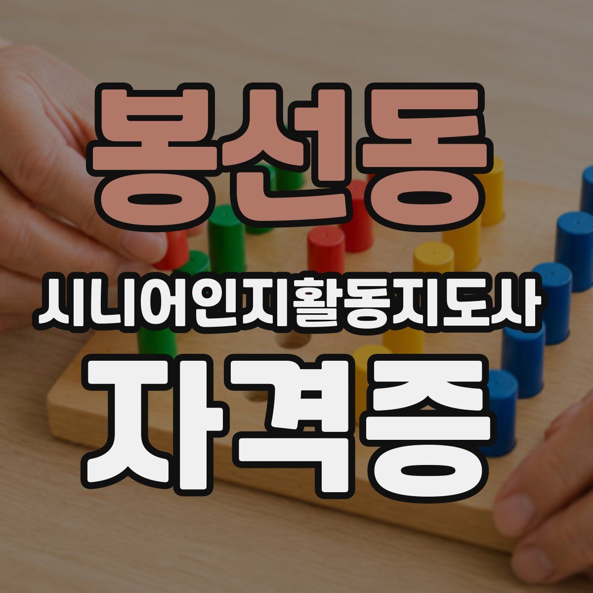 봉선동 시니어인지활동지도사 자격증