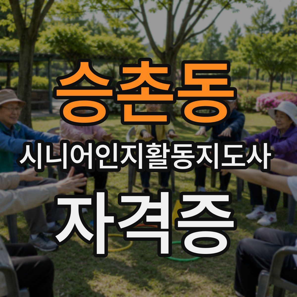 승촌동 시니어인지활동지도사 자격증