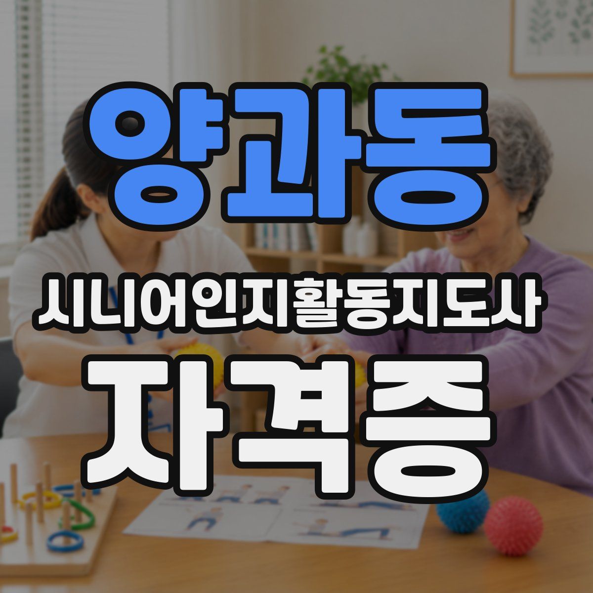 양과동 시니어인지활동지도사 자격증