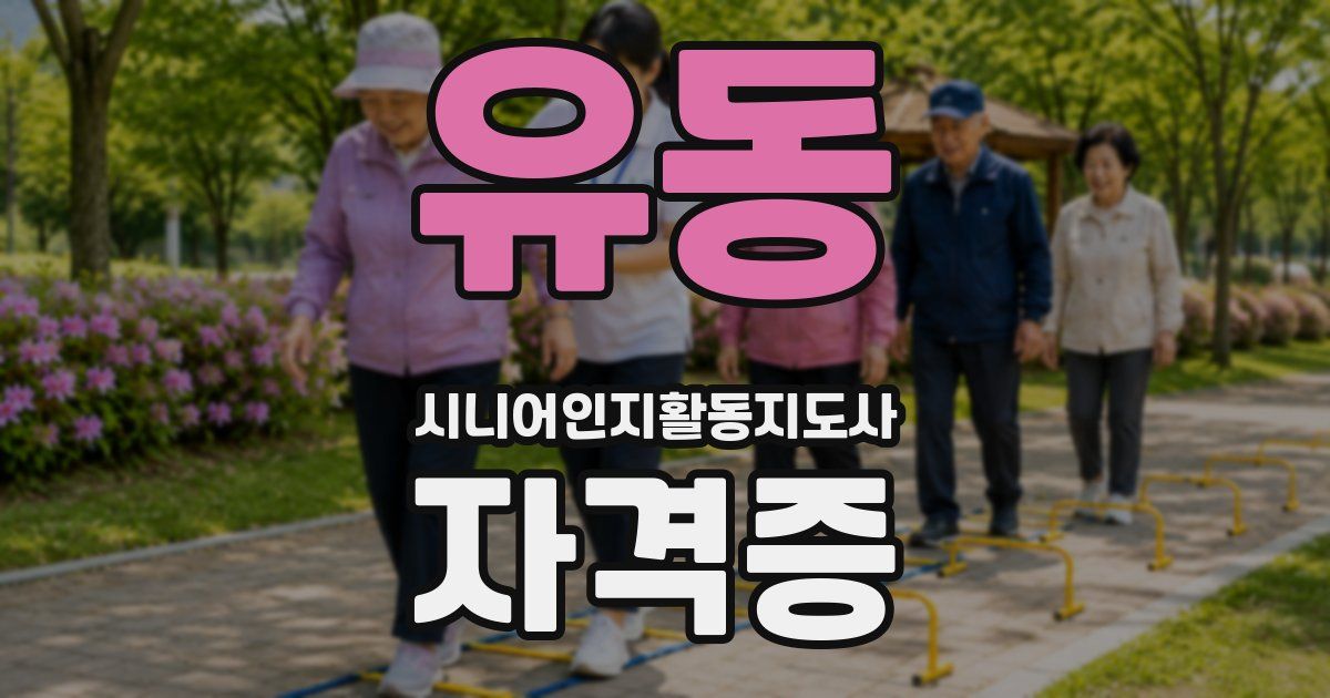 유동 시니어인지활동지도사 자격증
