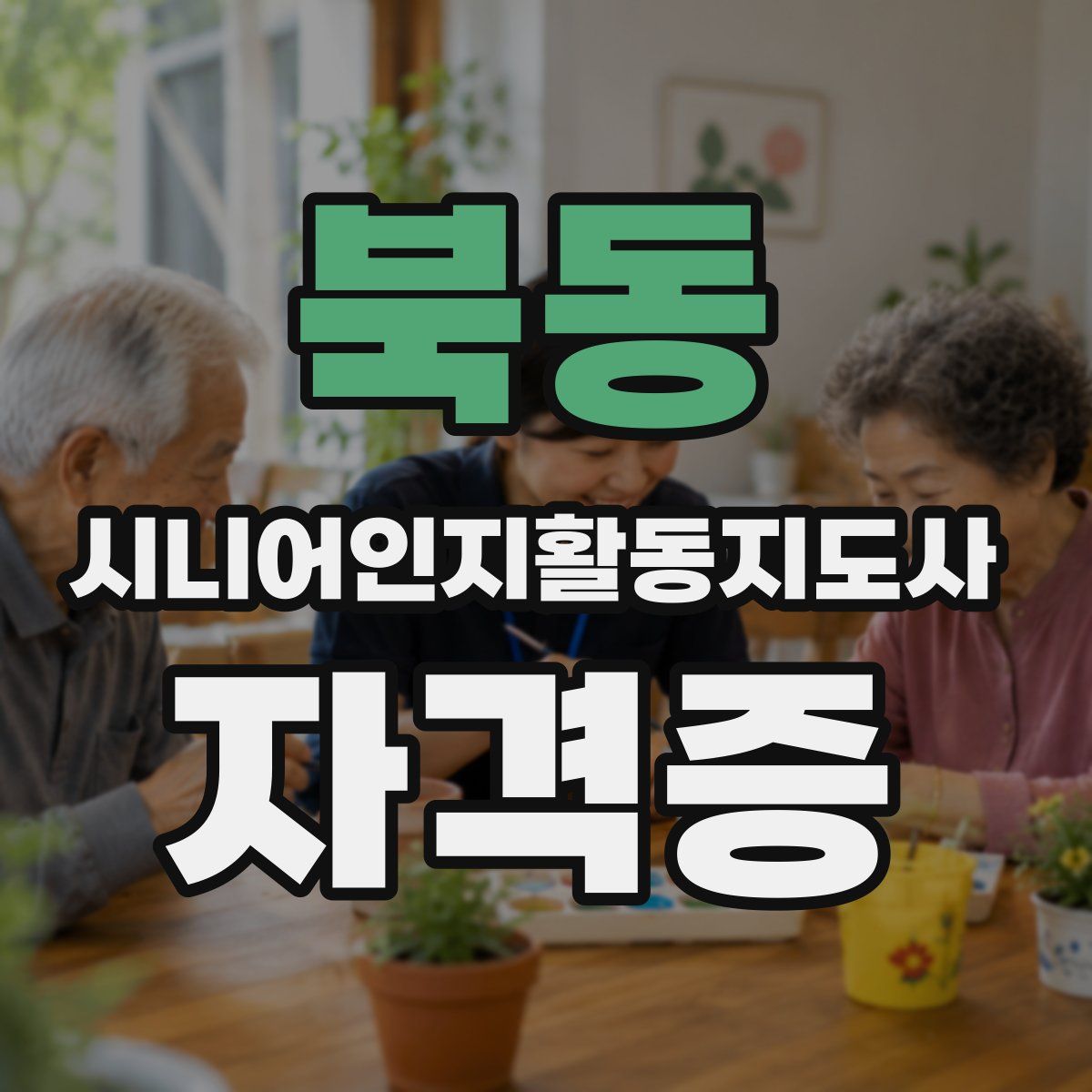 북동 시니어인지활동지도사 자격증