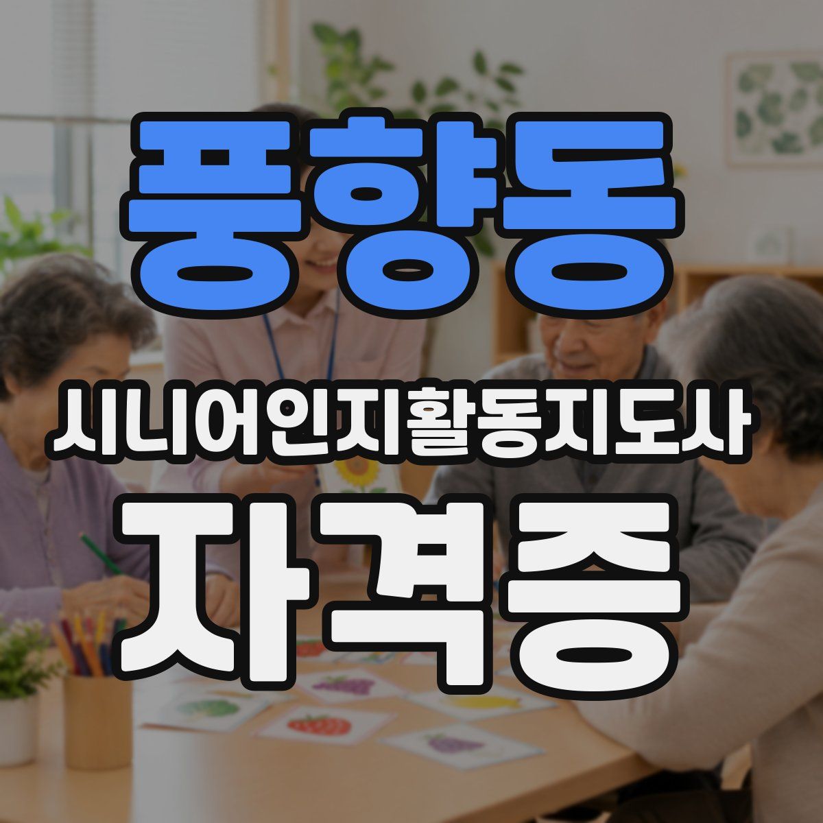 풍향동 시니어인지활동지도사 자격증