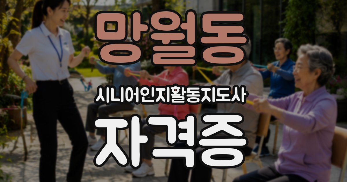 망월동 시니어인지활동지도사 자격증