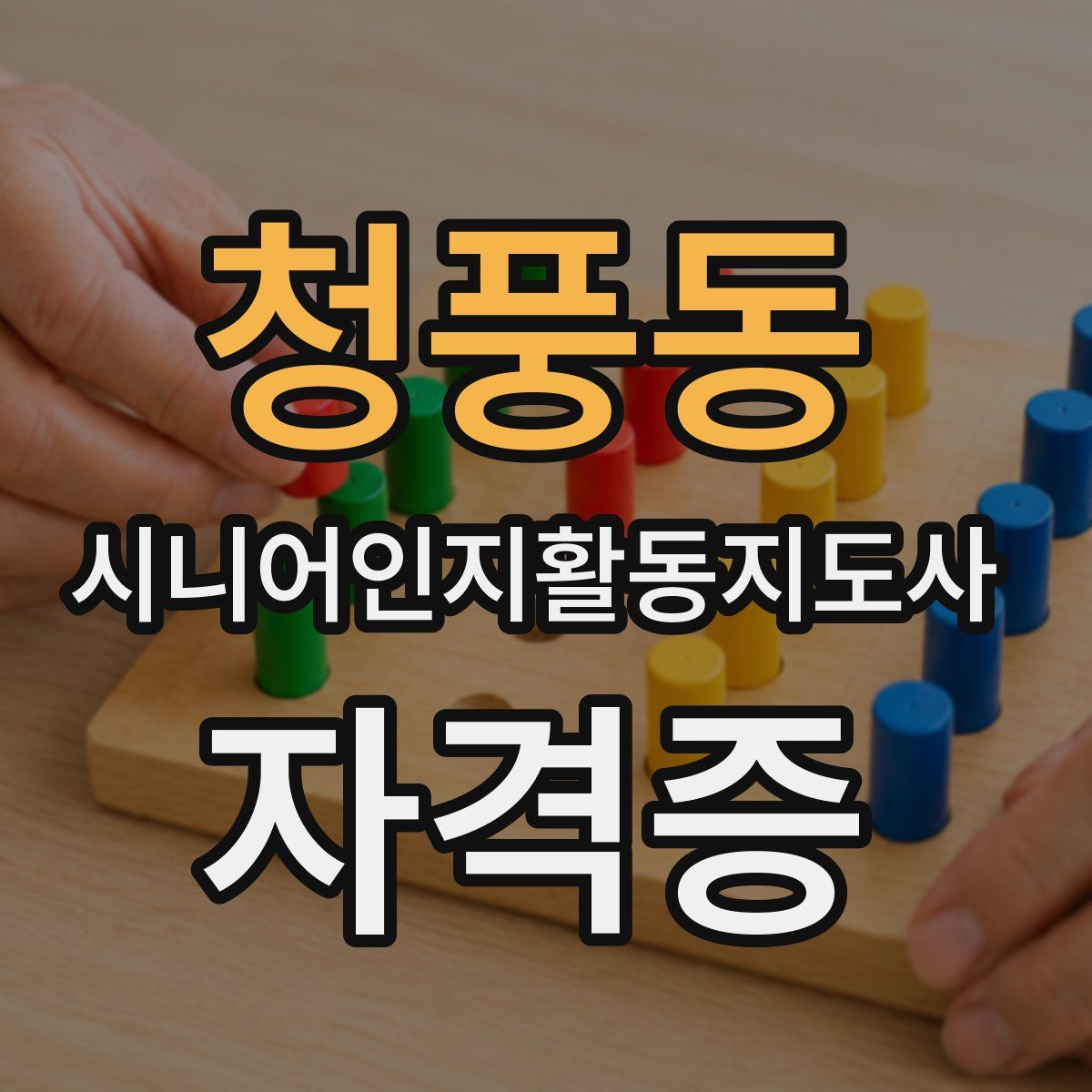 청풍동 시니어인지활동지도사 자격증