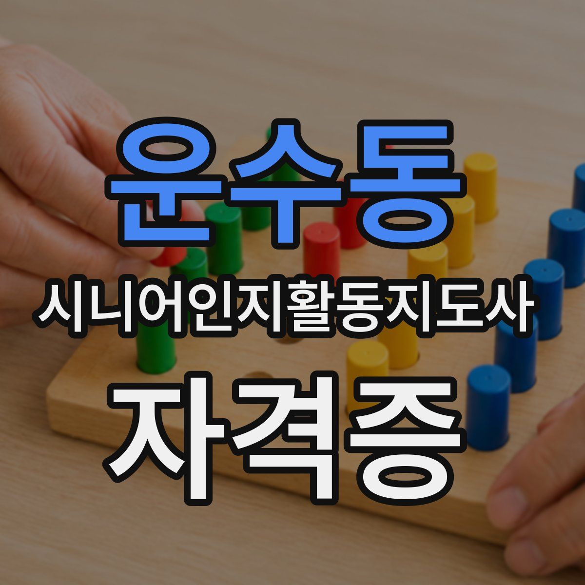 운수동 시니어인지활동지도사 자격증