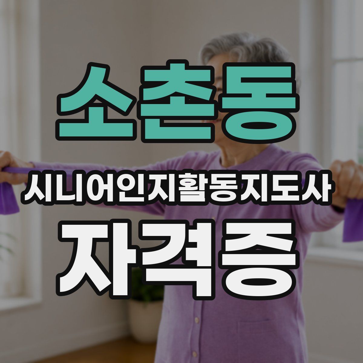 소촌동 시니어인지활동지도사 자격증
