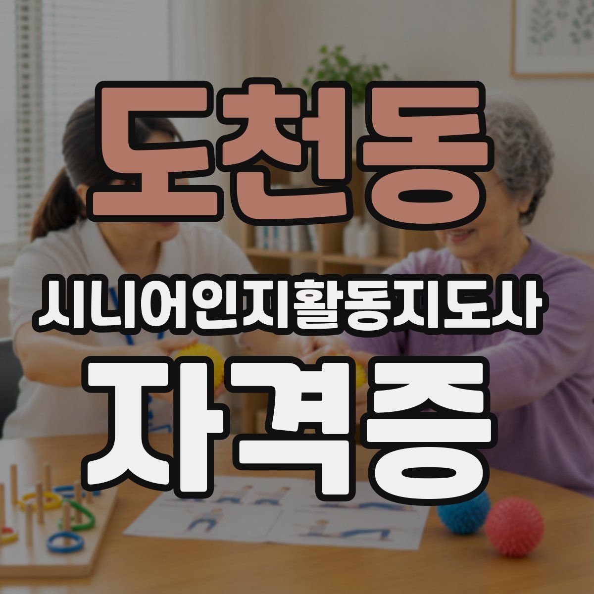 도천동 시니어인지활동지도사 자격증