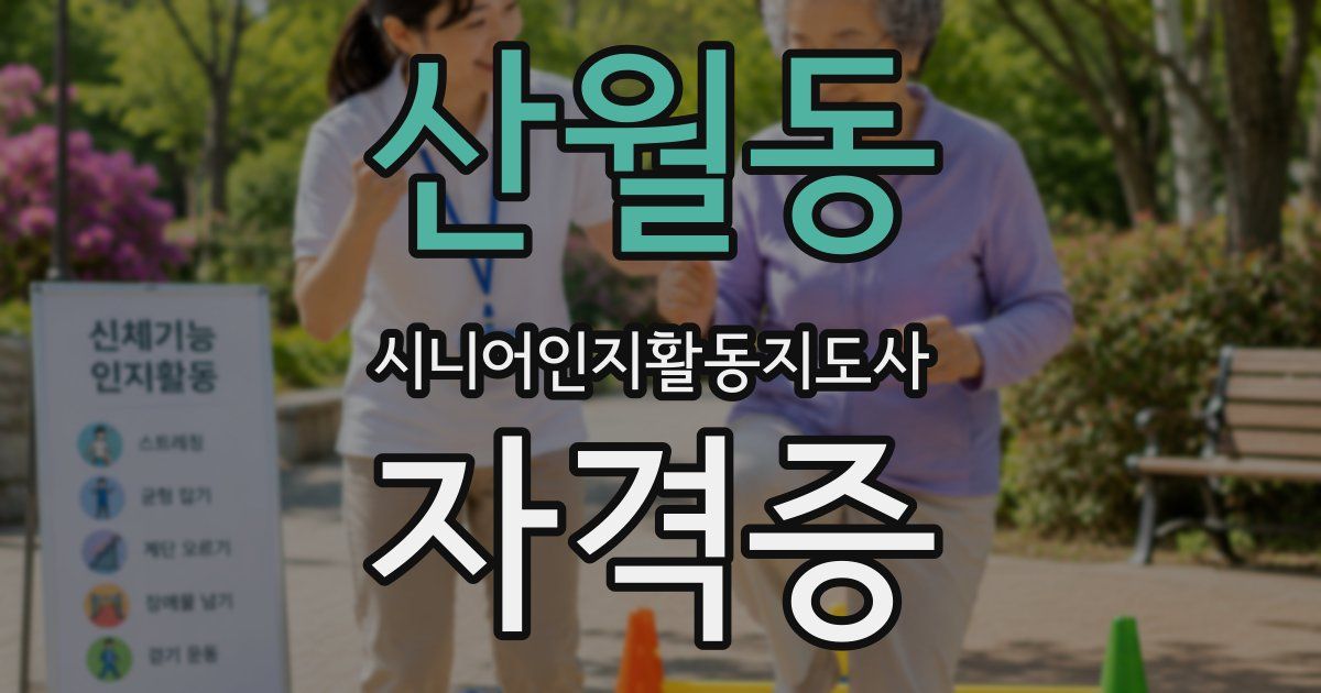 산월동 시니어인지활동지도사 자격증